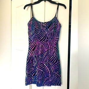 Unique Iridescent Short Dress